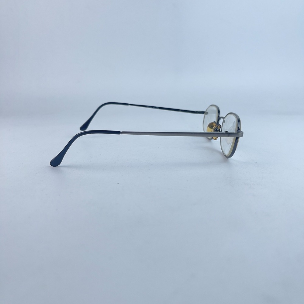 Baron‎ A7057 Men's Eyeglasses Frame Silver Metal Full Rim Rectangle 48-20-140 mm - Picture 5 of 12